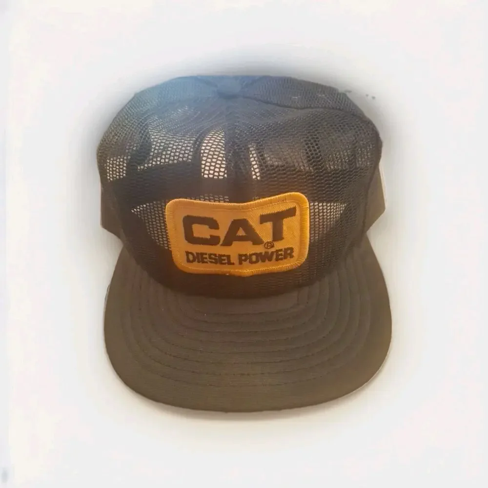 Caterpillar Diesel Power Trucker Hat Black Mesh